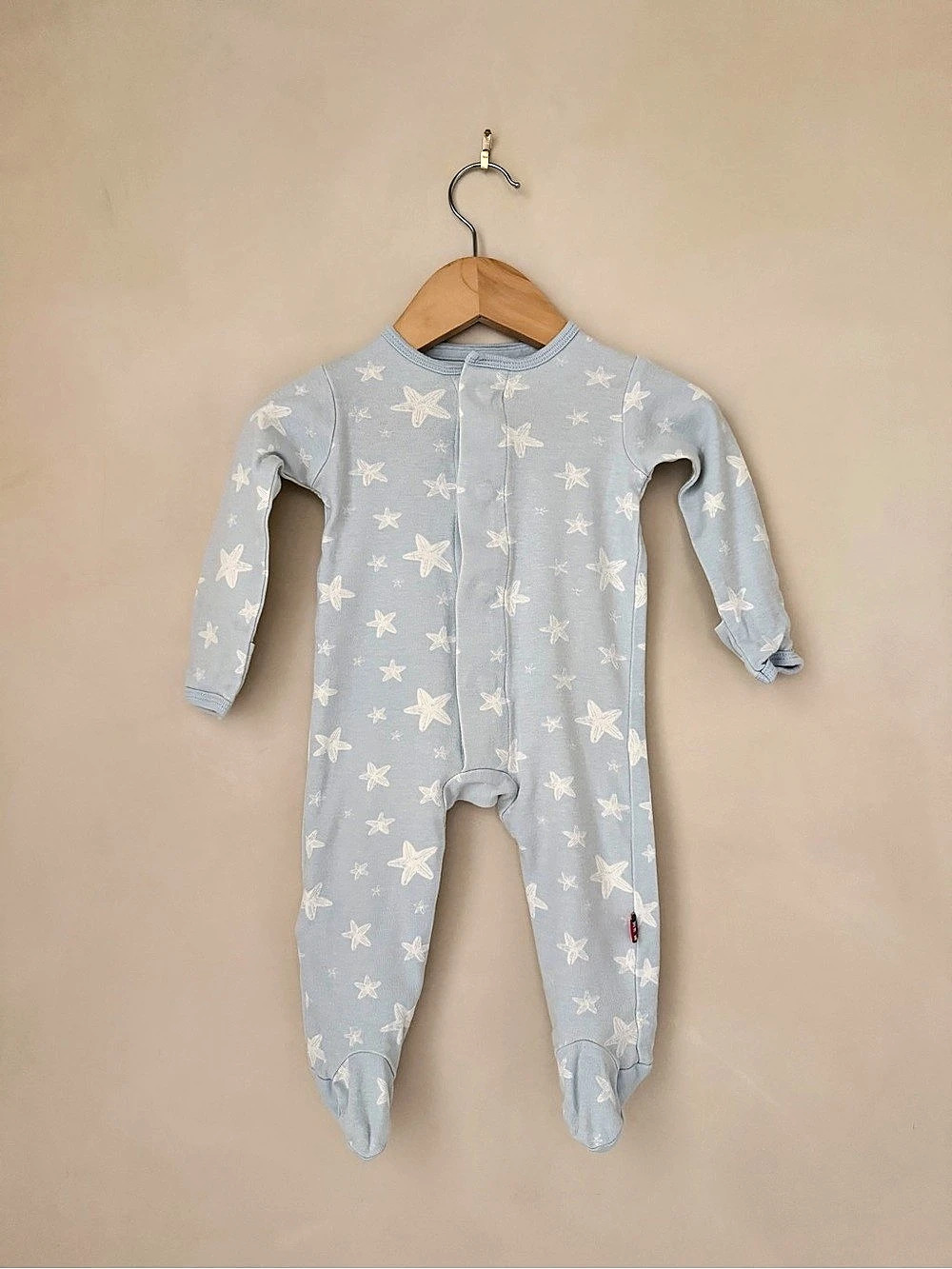 Magnetic Me Blue Starfish Organic Cotton Footie
